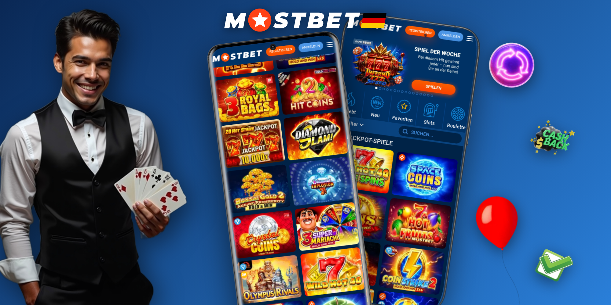 Zufriedener Mostbet-Spieler beim Nutzen der mobilen App