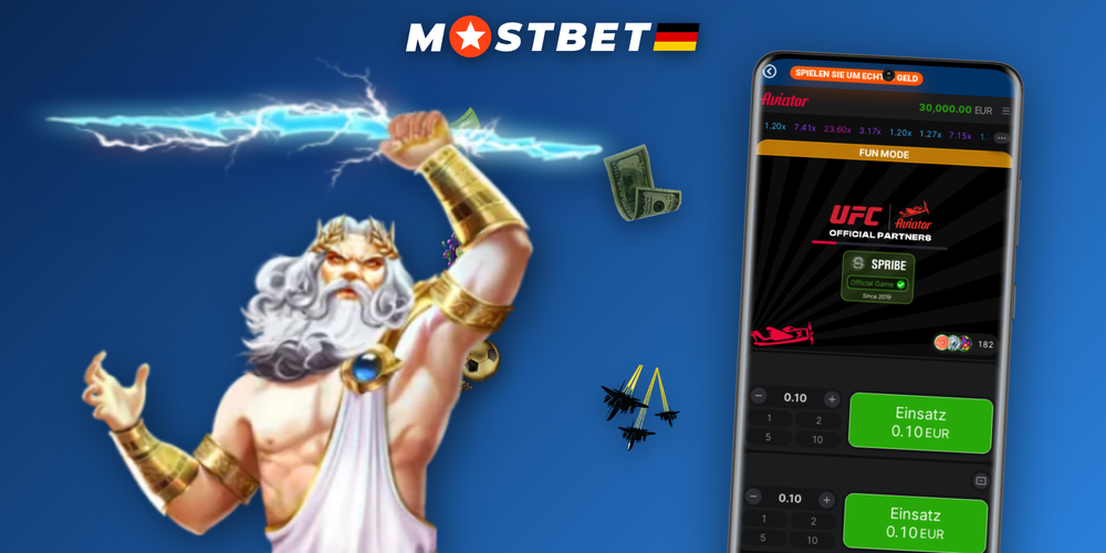 Mostbet Demo des Aviator-Spiels auf dem Smartphone mit virtuellem Guthaben